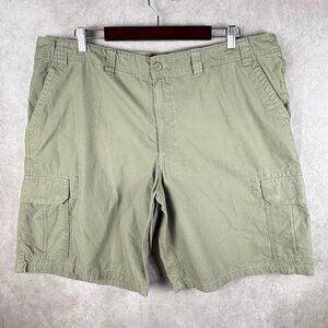 Eddie Bauer 10" Green Canvas Fatigue Cargo Shorts Size 42 NWT